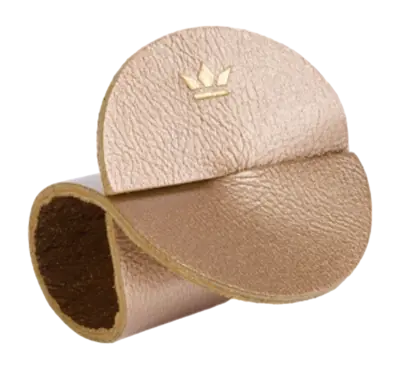 Livraison Mondiale Rond de Serviette Dutchdeluxes Leather Pearly Rose (Set de 4)