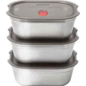 Nouvel Arrivage Boîte de Conservation Black+Blum Meal Prep Medium Gris (Set de 3)