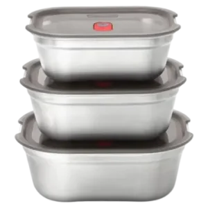 Boîte de Conservation Black+Blum Meal Prep Mixed Gris (Set de 3) Bon Marché