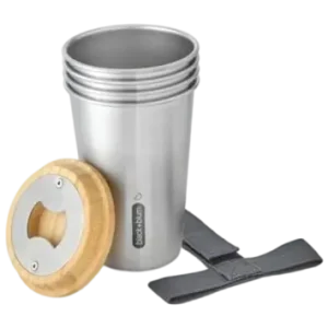 Pas Cher Tasse de Camping Black+Blum Stainless Steel Cup Zilver (Lot de 4)