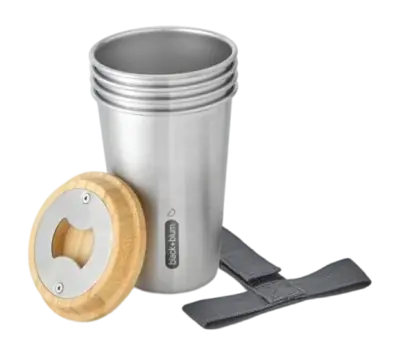 Pas Cher Tasse de Camping Black+Blum Stainless Steel Cup Zilver (Lot de 4)