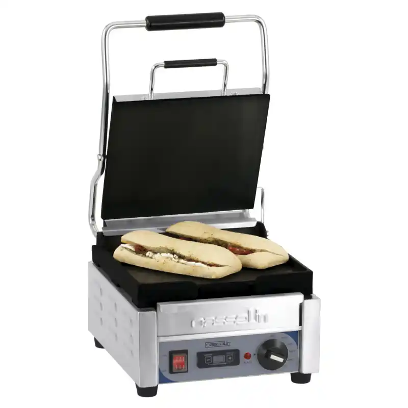 Prix Réduit Grill Panini Petit Premium Lisse - Lisse avec minuteur - Casselin