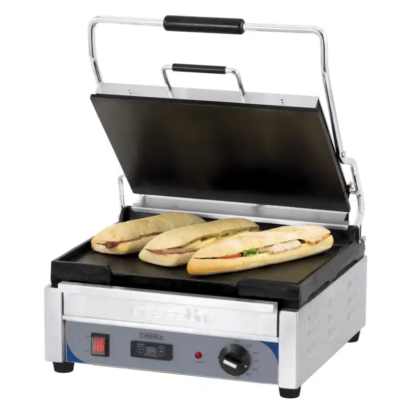Prix Réduit Grill Panini Grand Premium Lisse - Lisse avec minuteur - Casselin