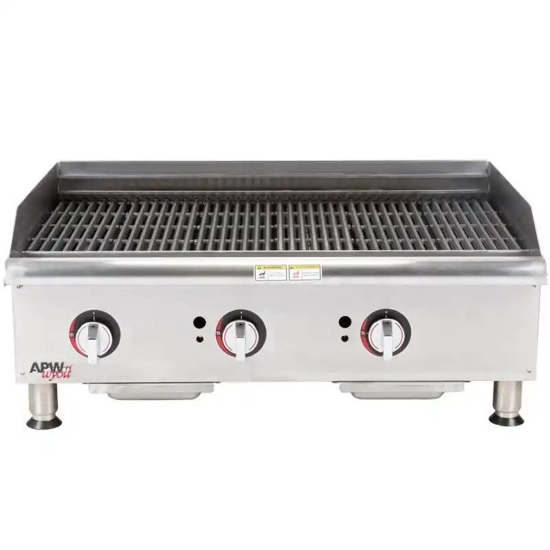 Grill charcoal avec radiants 122 cm  - Série GCB Paiement Sécurisé