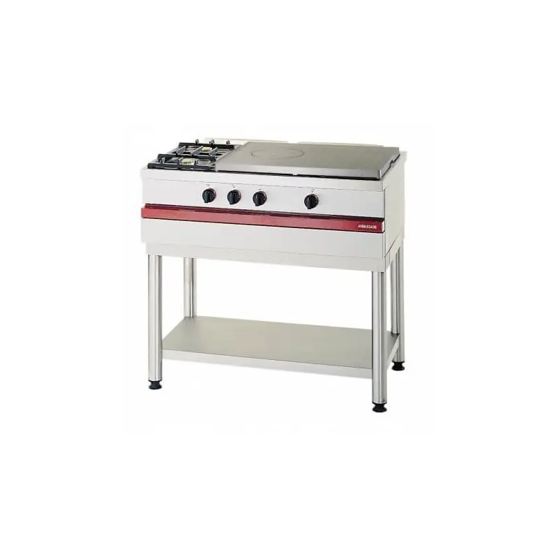 Module table gaz 2 feux vifs 1 plaque coup de feu - Ambassade Produit De Marque