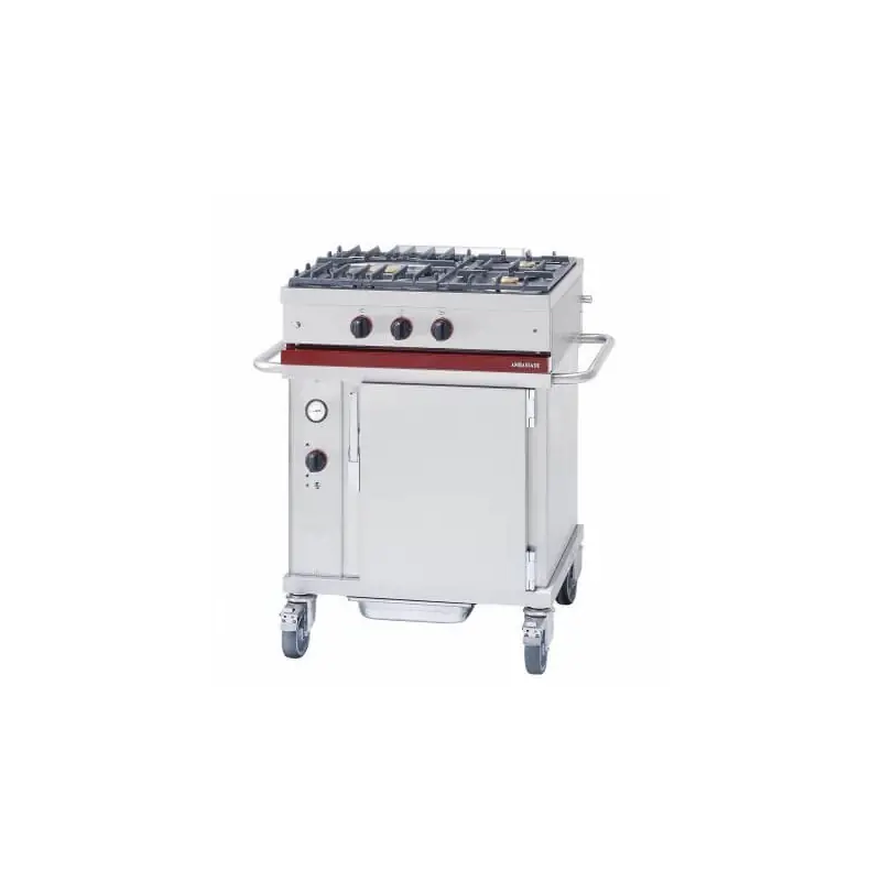 Table de cuisson gaz sur four à convection forcée mobile - Ambassade Petit Prix