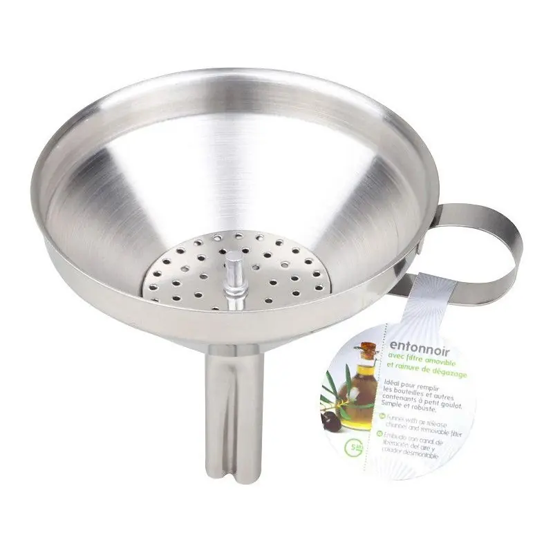 Vente Directe Entonnoir inox avec filtre amovible D10,5cm - Chevalier