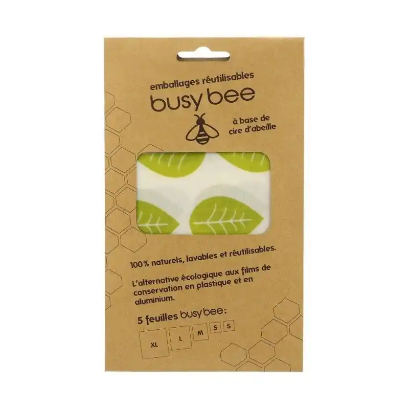 Feuille emballage cire d'abeille x5 - Busy Bee Meilleur Prix