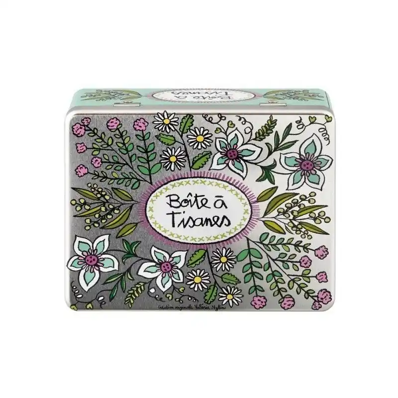 Premium FIN DE SERIE Boite à Tisane compartimentée Tilleul - Derrière La Porte