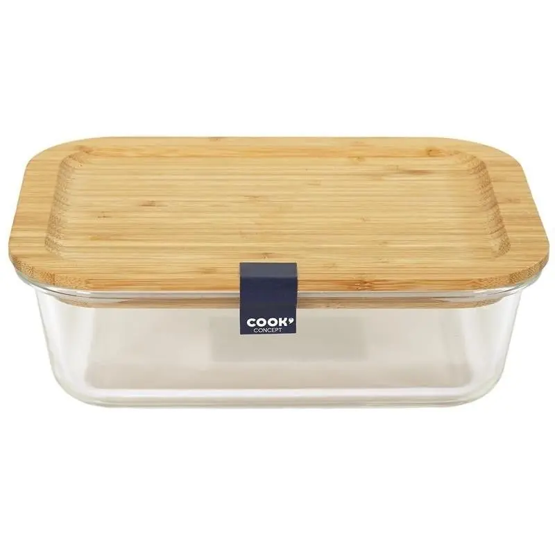 Authentique Lunchbox verre couvercle bambou 1L - Cook Concept